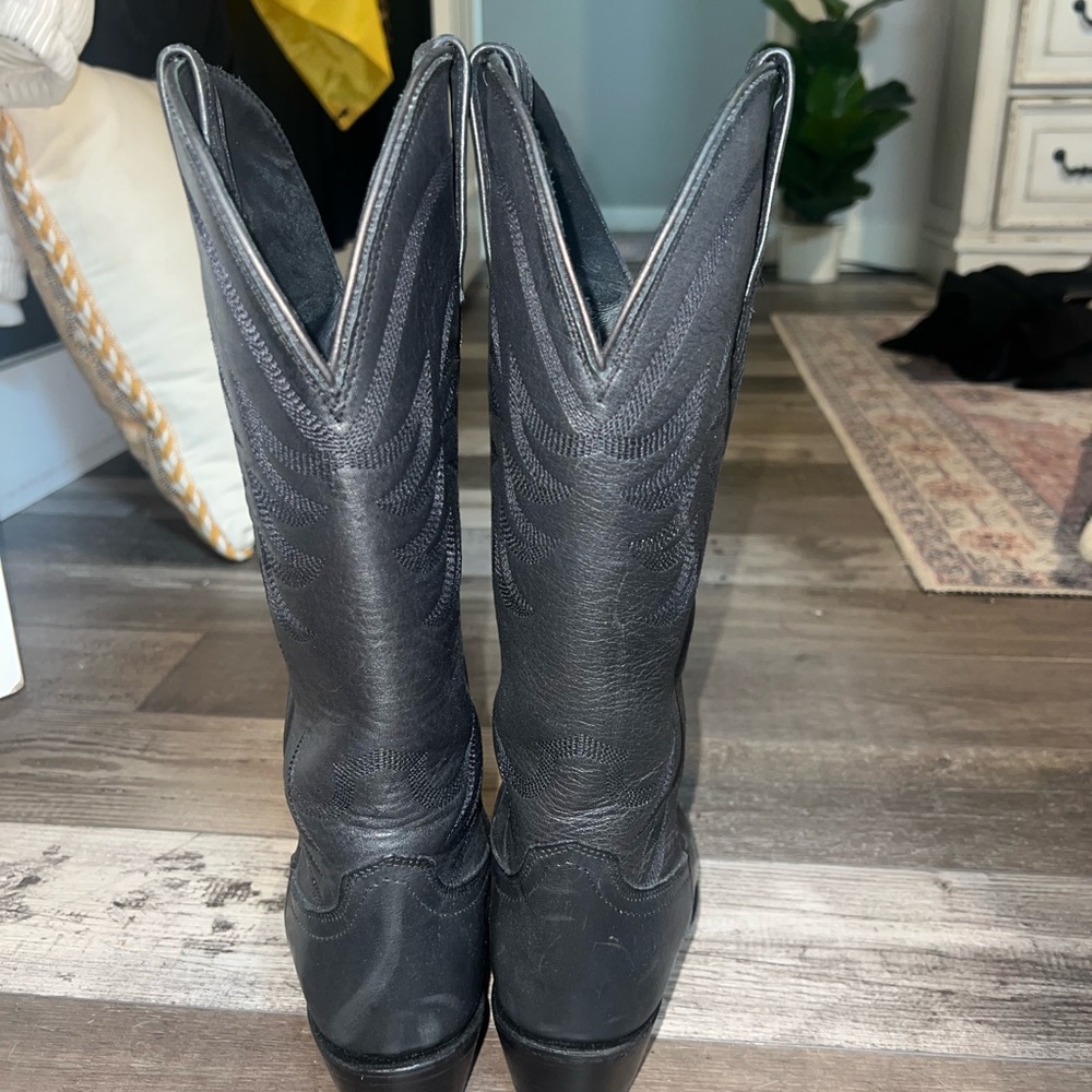 Tecovas Annie Black Leather Cowboy Boots - Picture 8 of 8